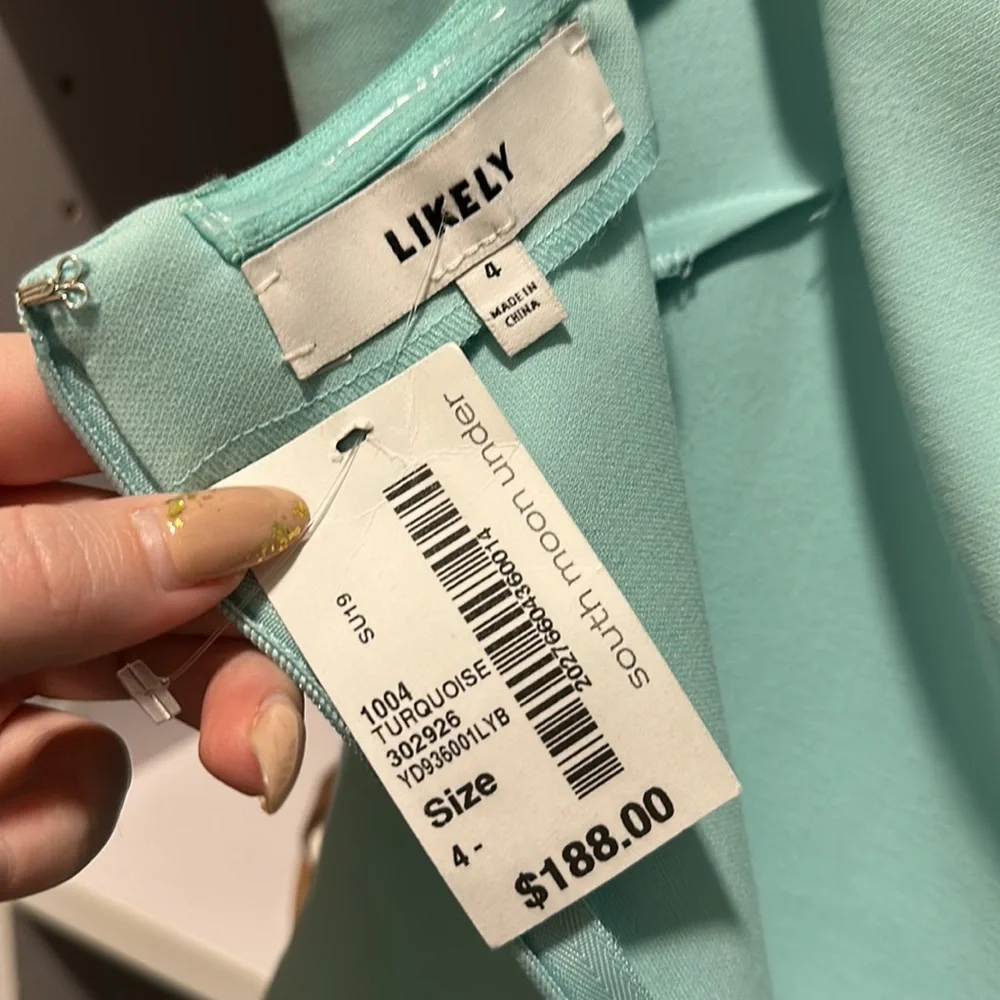 Teal blue Likely dress - Picture 2 of 6